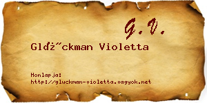 Glückman Violetta névjegykártya